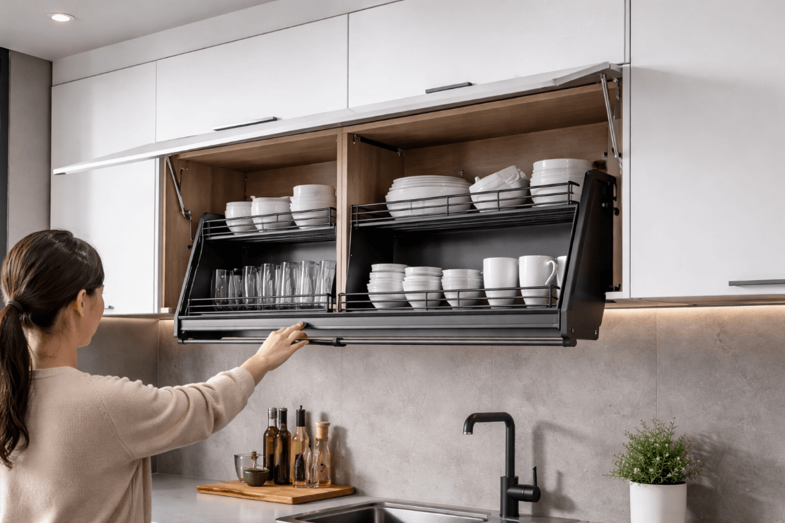 下拉式吊櫃值得裝嗎？優缺點、選購重點與安裝注意事項全解析